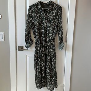 DownEast Safari Shirt Dress, olive mix flora, XL